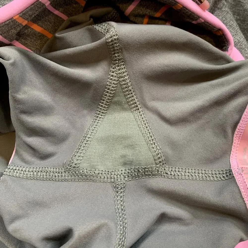 Lululemon Skort Womens 6 Light Pink Gray Pleated Pace Rival Pull On Zip Pocket
